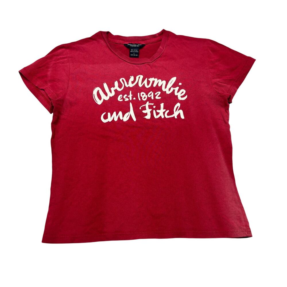 Vintage Y2K Abercrombie & Fitch Boxy Baby Tee Shirt Women's Large Faded